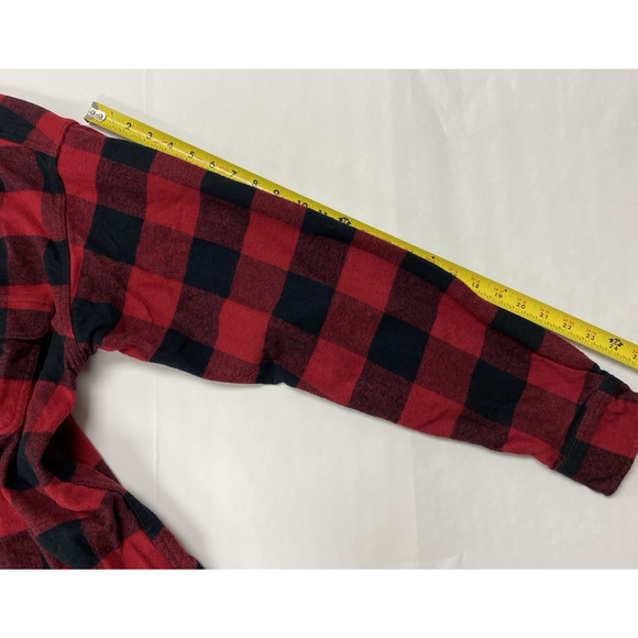 Field and Stream Shirt Men's XL Tall Heavy Flannel Red Black Plaid Button Up - Picture 10 of 10